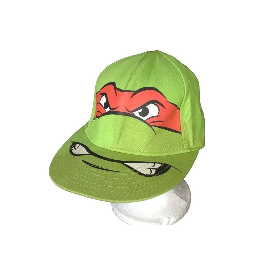 TMNT Teenage Mutant Ninja Turtles~Raphael Face~Green Snapback Hat